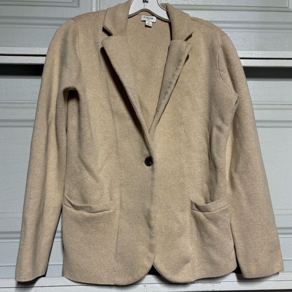 J. Crew Beige Women's  Relaxed  Sweater Blazer